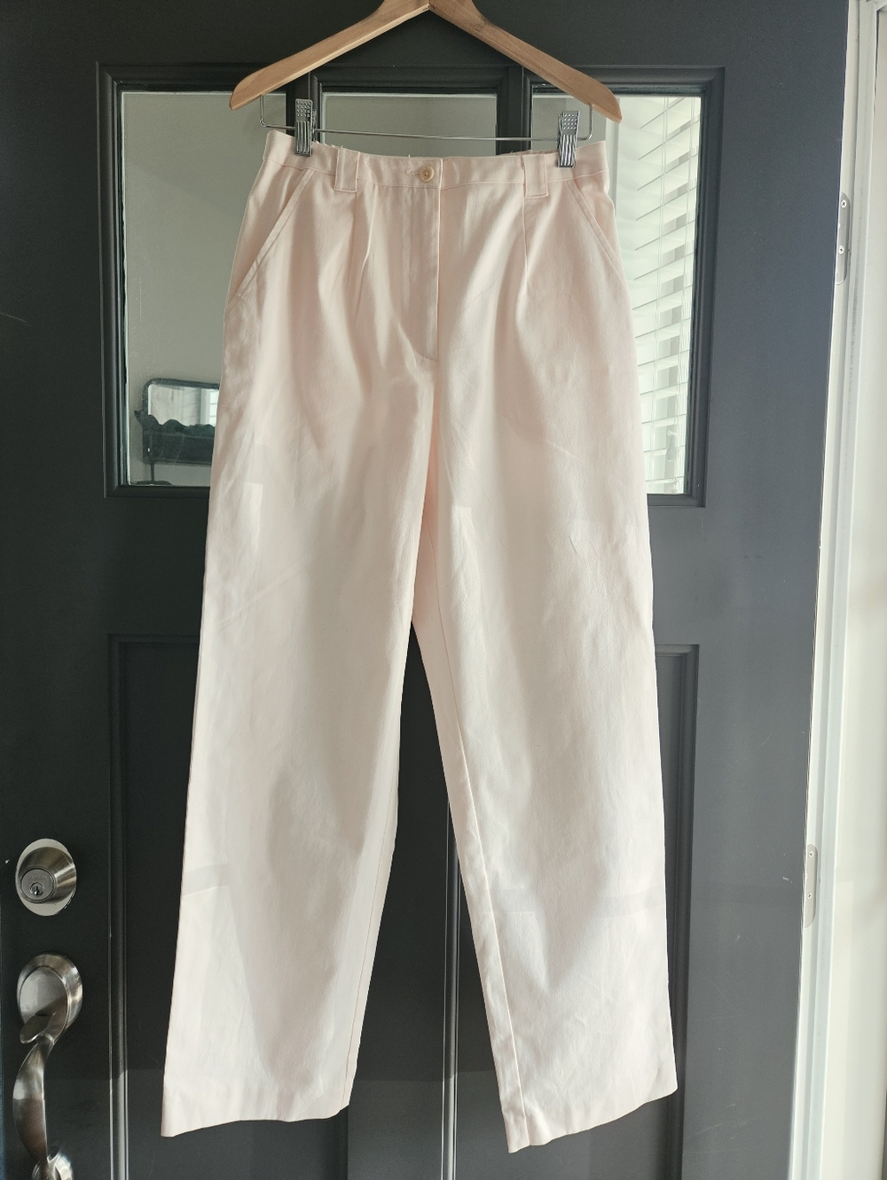 NWT Pink Coldwater Creek Pants Elastic Stretch Straight Leg Women's Size 10